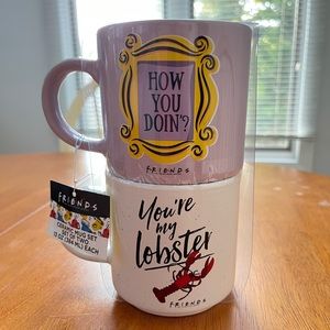 Silver Buffalo Friends How You Doin Lobster 2pk Ceramic Mug Stack, 13 Ounces